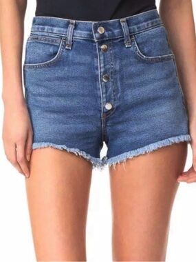 Rag & Bone Lou High-Rise Cut Off Denim Shorts Size 25